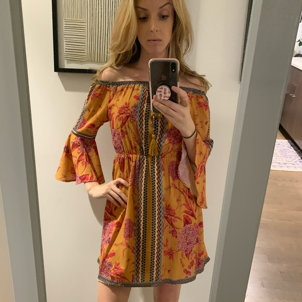 Boutique jealous tomato OTS pattered dress
